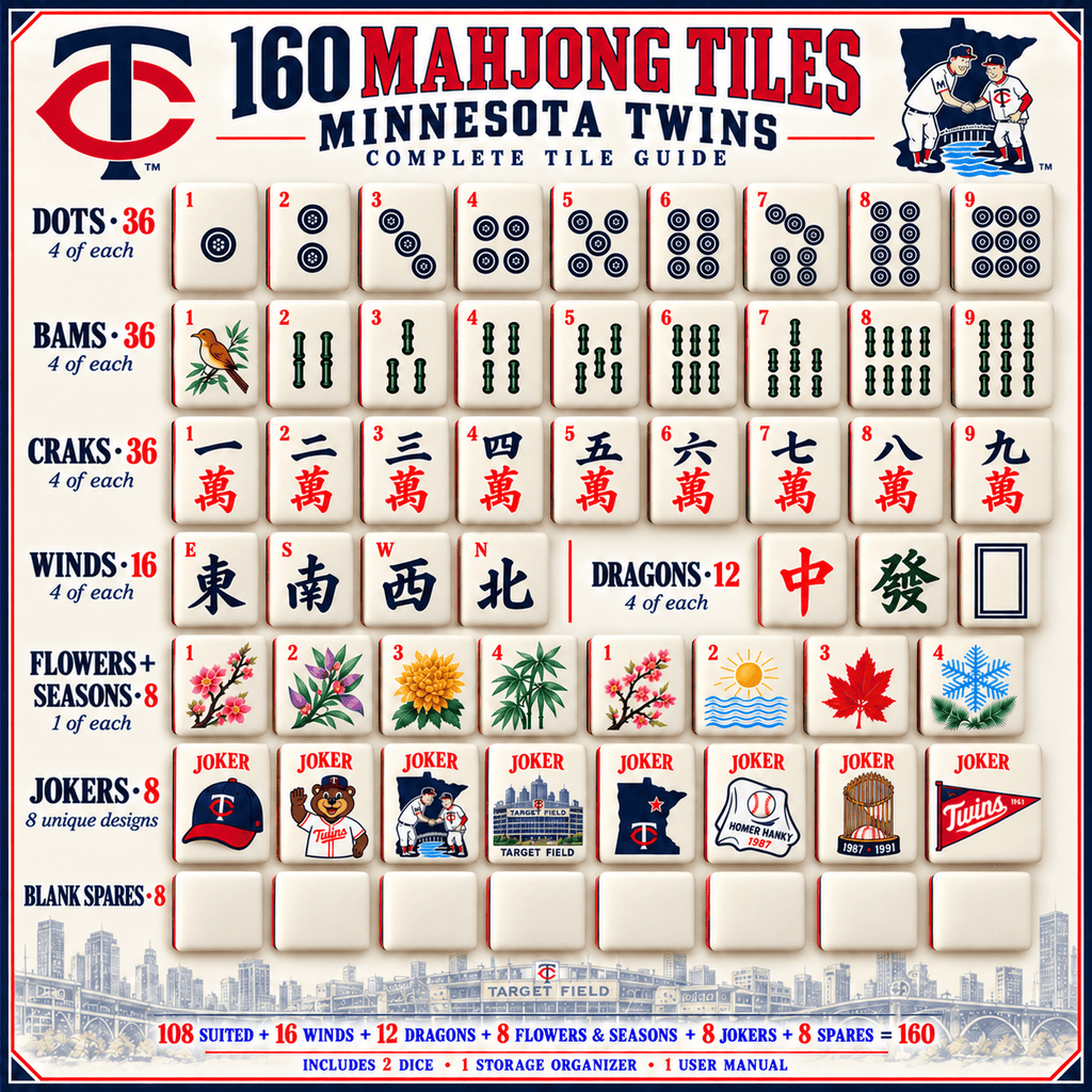 Premium MNST Mahjong Tiles Set TTMH