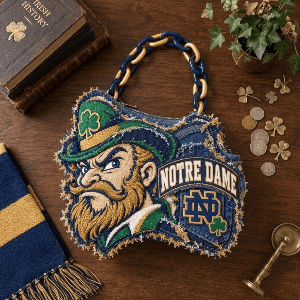 NDFI Sculptural Embroidered Denim Handbag NTKO
