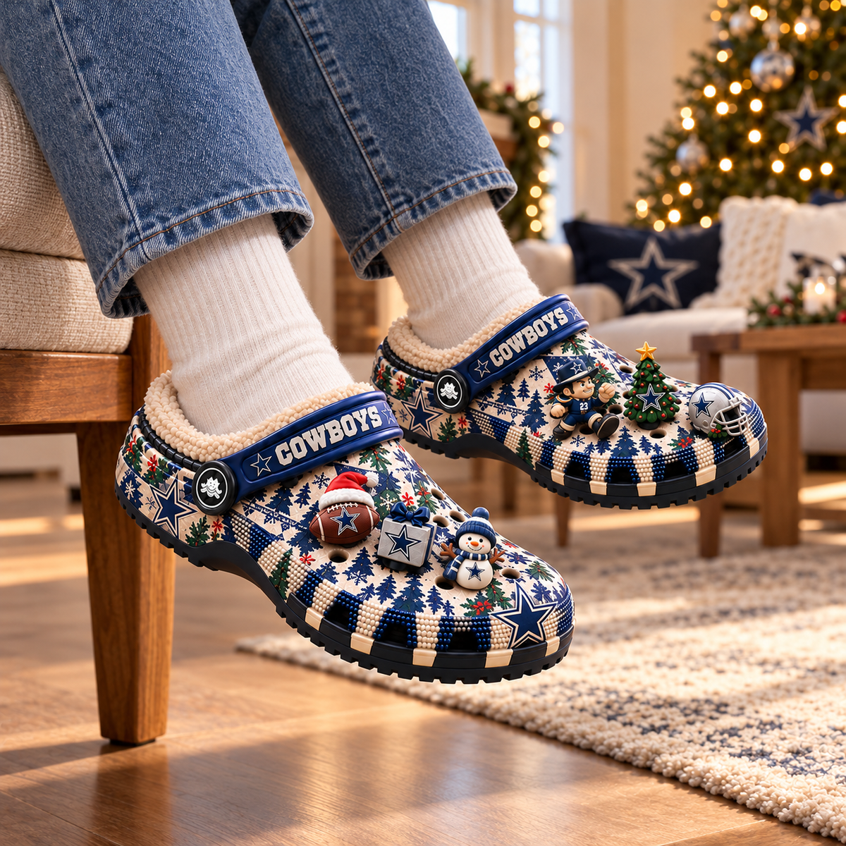 DLCB Premium Fleece-Lined Crocs Clogs NTTB