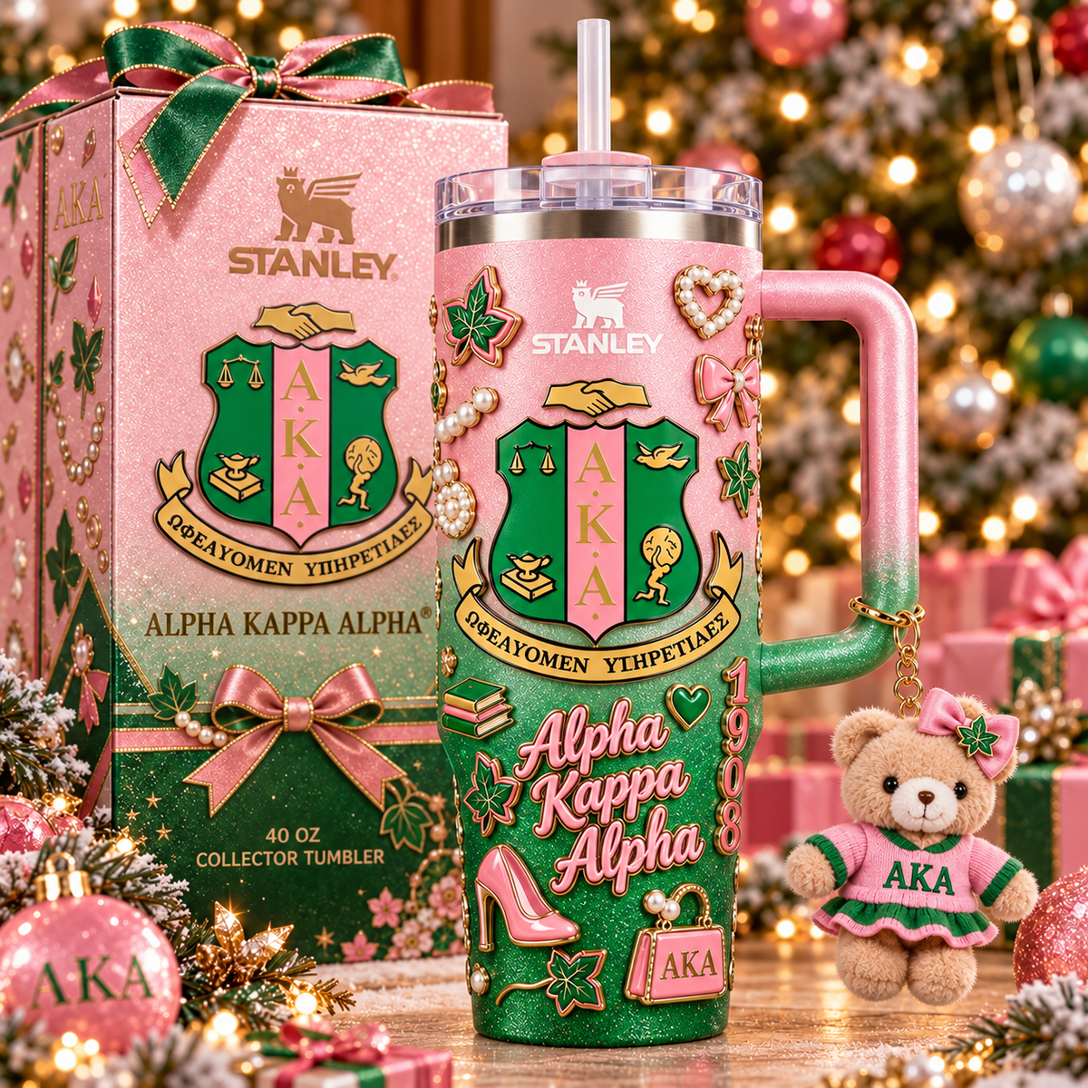AKA 40oz 3D Embossed Glitter Tumbler Collector Edition TTNL