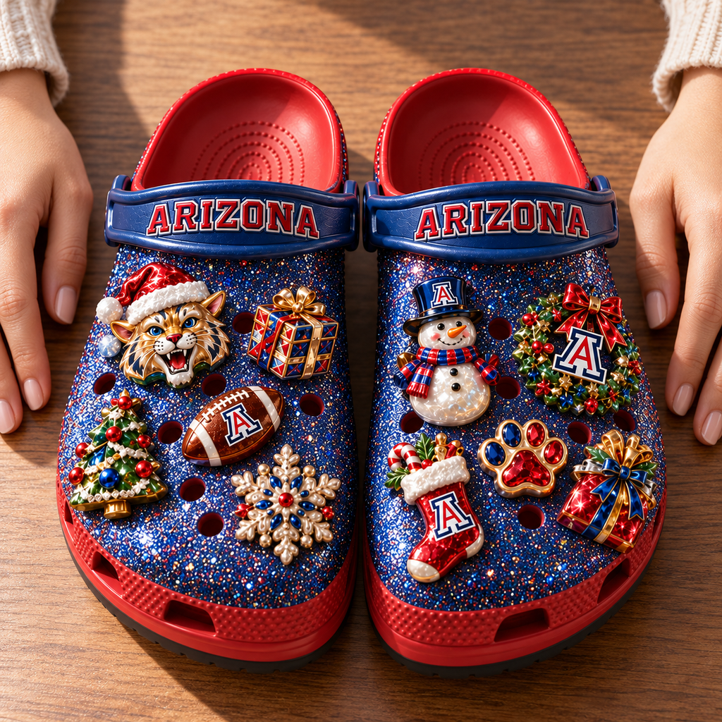 AWC Premium Christmas Glitter Charm Clogs NTTB