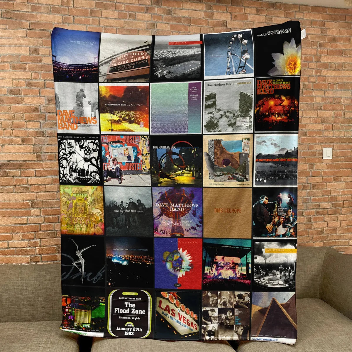 DMB Albums Collage Sherpa Blanket BMD