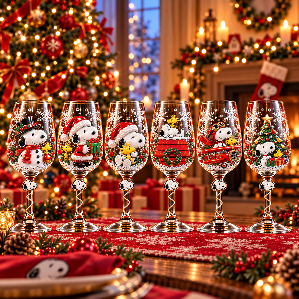 SPNY Premium Sculpted Crystal Wine Glass Collector Set TTNL
